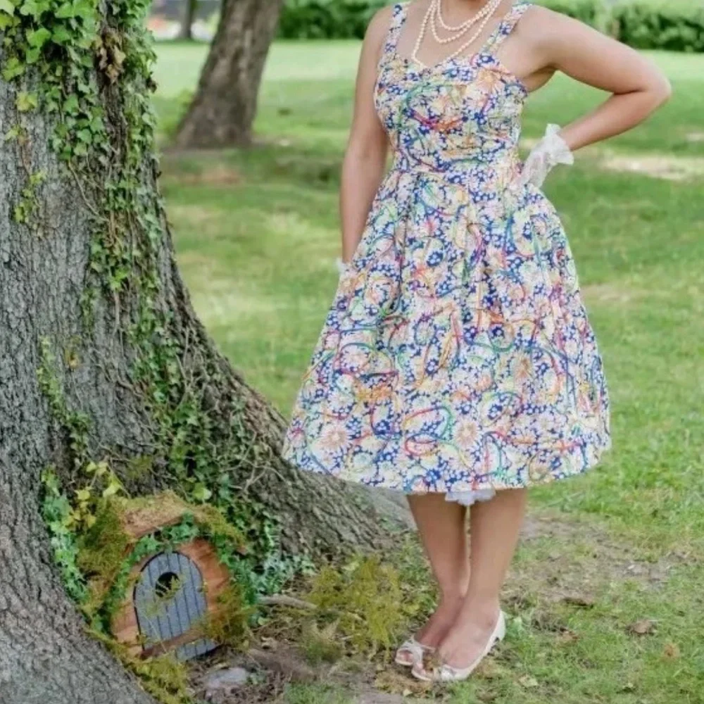 Tatyana Prismatic Flair Dress, Multi, Small, EUC - Picture 3 of 14